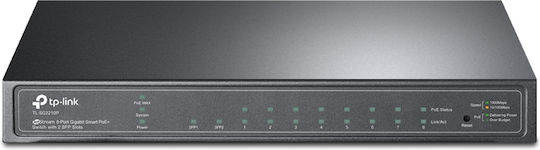 TP-LINK TL-SG2210P v1 Managed L2 PoE Switch with 8 Ethernet Ports and 2 SFP Ports
