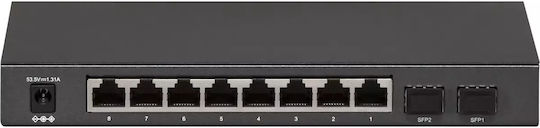 TP-LINK TL-SG2210P v1 Managed L2 PoE Switch with 8 Ethernet Ports and 2 SFP Ports