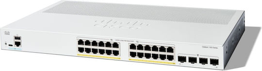 Cisco Catalyst C1300-24P-4G Managed L2 PoE+ Switch with 24 Gigabit (1Gbps) Ethernet Ports and 4 SFP Ports