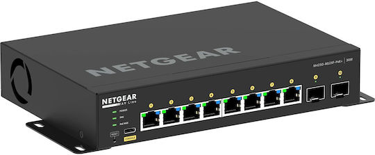 NetGear Managed L2 PoE+ Switch με 8 Θύρες Gigabit (1Gbps) Ethernet και 2 SFP Θύρες