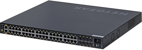 NetGear GSM4248PX Gestionat L3 PoE+ Switch cu 40 Porturi Gigabit (1Gbps) Ethernet și 8 Porturi SFP