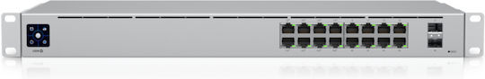 Ubiquiti USW-16-PoE Managed L2 PoE+ Switch with 16 Gigabit (1Gbps) Ethernet Ports and 2 SFP Ports