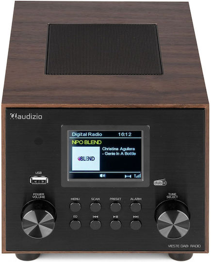 Audizio Vieste Επιτραπέζιο Ραδιόφωνο Ρεύματος DAB+ με Bluetooth και USB Wood