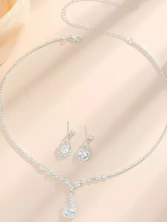 Set cu Colier & Cercei cu Pietre