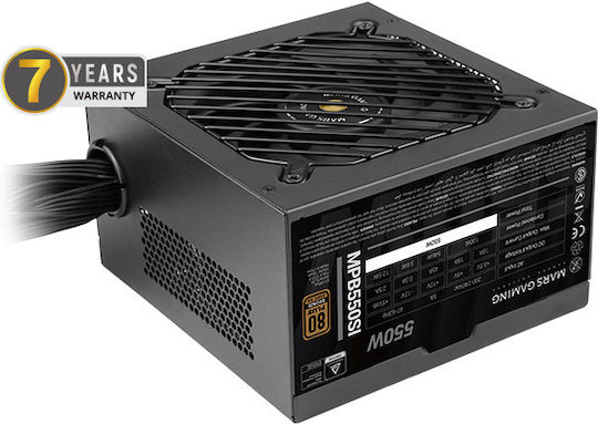 Mars Gaming MPB550SI 550W Черен Компютърно захранване Пълен кабел 80 Plus Bronze