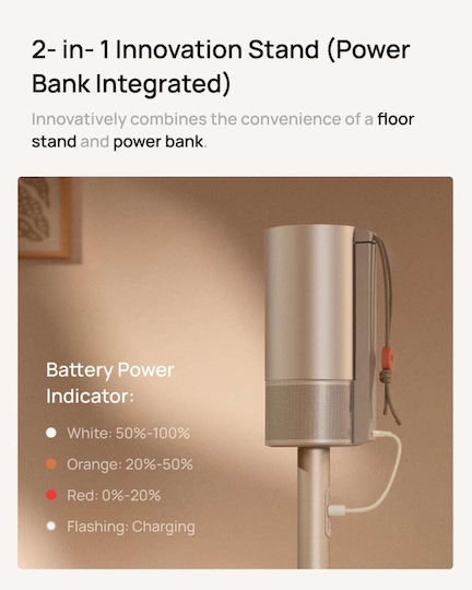 XGIMI MoGo 3 Pro & Power Base Stand Projector DLP Full HD Λάμπας LED με Wi-Fi και Ενσωματωμένα Ηχεία