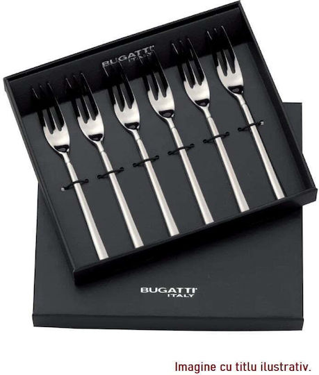 Casa Bugatti Set de Furculițe Fructe/Desert Inoxidabile Gri 6buc