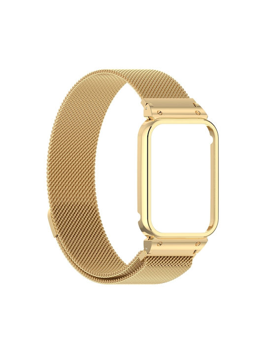 Λουράκι Ανοξείδωτο Ατσάλι Χρυσό (Smart Band 8 Pro)