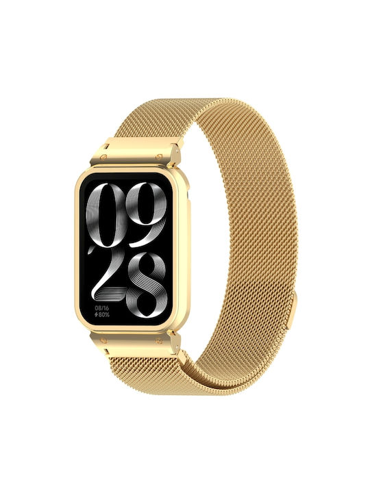 Λουράκι Ανοξείδωτο Ατσάλι Χρυσό (Smart Band 8 Pro)