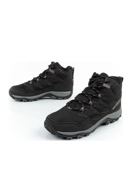 Merrell West Rim Sport Thermo Γυναικεία Ορειβατικά Μποτάκια Αδιάβροχα Μαύρα