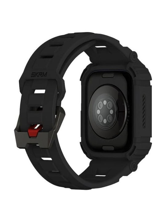 Skinarma Carcasă de Plastic Μαύρη με Λουράκι pentru Apple Watch 45mm, Apple Watch 44mm