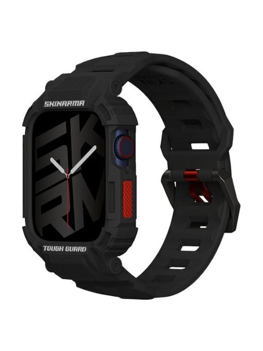 Skinarma Carcasă de Plastic Μαύρη με Λουράκι pentru Apple Watch 45mm, Apple Watch 44mm