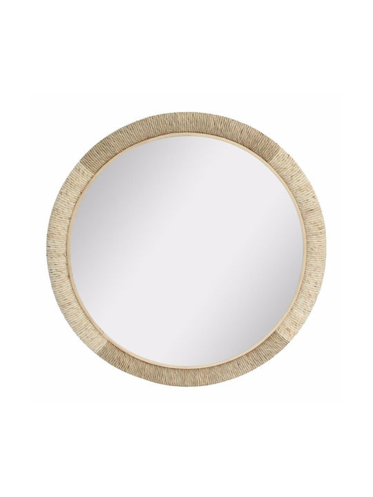 Liberta Sikinos Wall Mirror with Beige Frame 76x76cm 1pcs