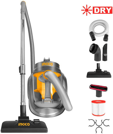 Ingco Cyclone Vacuum Dry 2000W with Plastic Bin 2.5lt