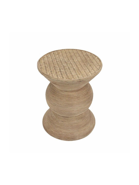 Round Side Table Ribbons from Bamboo Natural L39.5xW39.5xH50cm.