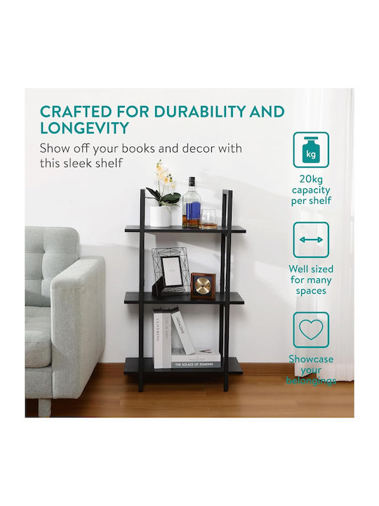 Βιβλιοθήκη Black 57x95x28εκ.