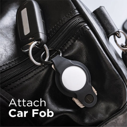 Keysmart Air Flex Keychain Case Silicone for AirTag in Black color