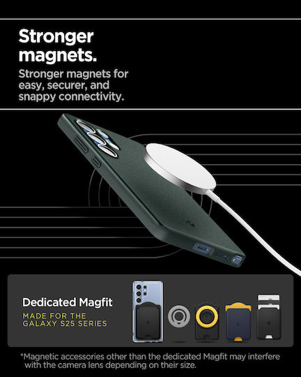 Spigen Thin Fit Mag Umschlag Rückseite Metallisch 1.55mm Abyss Green (Galaxy S25 Ultra,Samsung S25 Ultra)