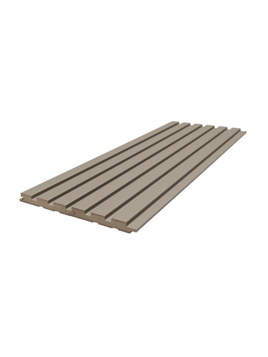 MDF Панел 3D Ламели 506090 Beat DL 16 119 2750мм Пясъчно Сиво Newplan