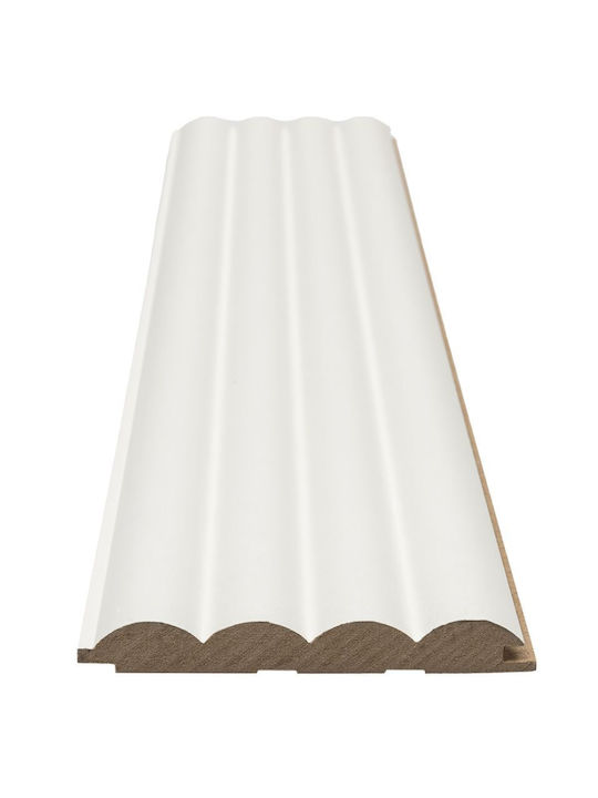 MDF Paneel 3D Lamellen 802040 Wave St 16 119 2750mm Weiß Newplan