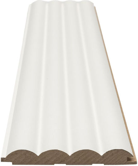 Mdf Panel 3d Πηχακια 802040 Wave St 16 119 2750mm White Newplan Mdf Panel 3d Πηχακια 802040 Wave St 16 119 2750mm White Newplan