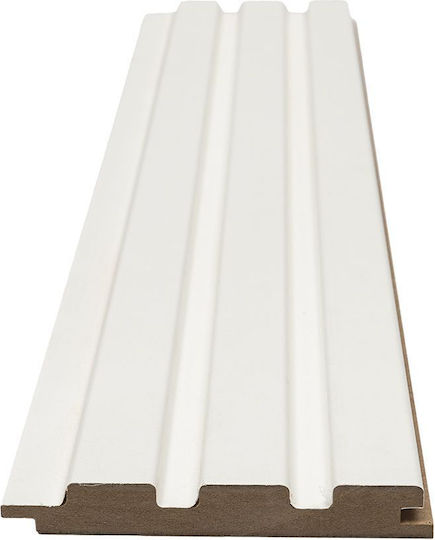MDF Panel 3D Lamellen 502040 Beat St 16 119 2750mm Weiß Newplan