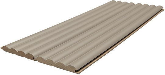 Mdf Panel 3d Πηχακια 806090 Wave Dl 16 119 2750mm Sand Grey Newplan