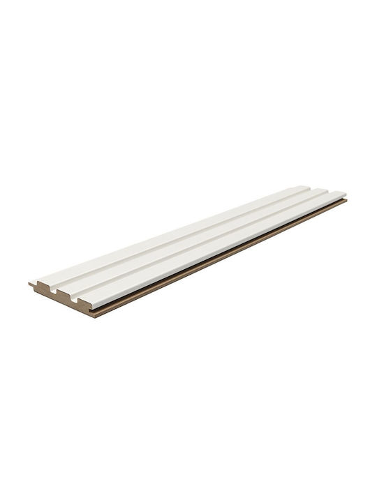 MDF Panel 3D Lamellen 502040 Beat St 16 119 2750mm Weiß Newplan