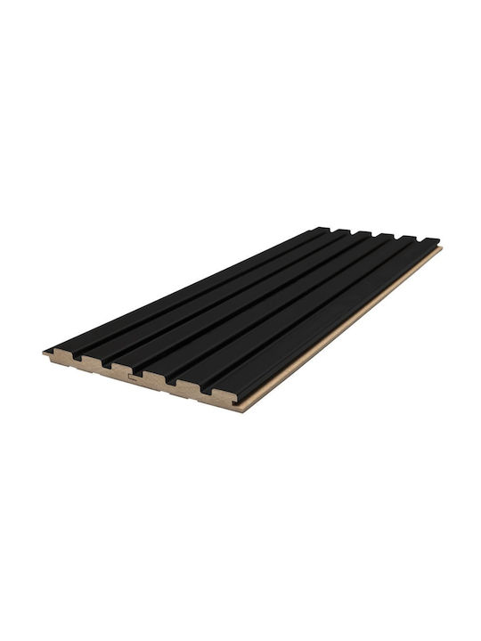 MDF Панел 3D Ламели 505090 Beat St 16 119 2750мм Черен Newplan