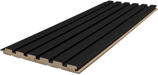Panou MDF 3D Lamele 505090 Beat St 16 119 2750mm Negru Newplan