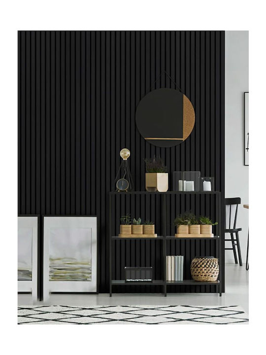 MDF Панел 3D Ламели 505090 Beat St 16 119 2750мм Черен Newplan