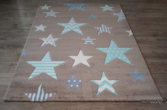 Kinder Teppich Sterne Beige 160x230cm