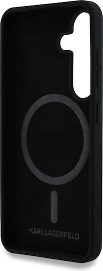 Karl Lagerfeld Heads Umschlag Rückseite Silikon 0.3mm Schwarz (Galaxy S25)