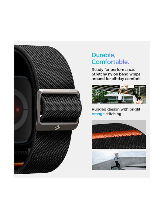 Spigen Lite Fit Pro Каишка Текстил Черен (Apple Watch 10 (46 мм) - Spigen)