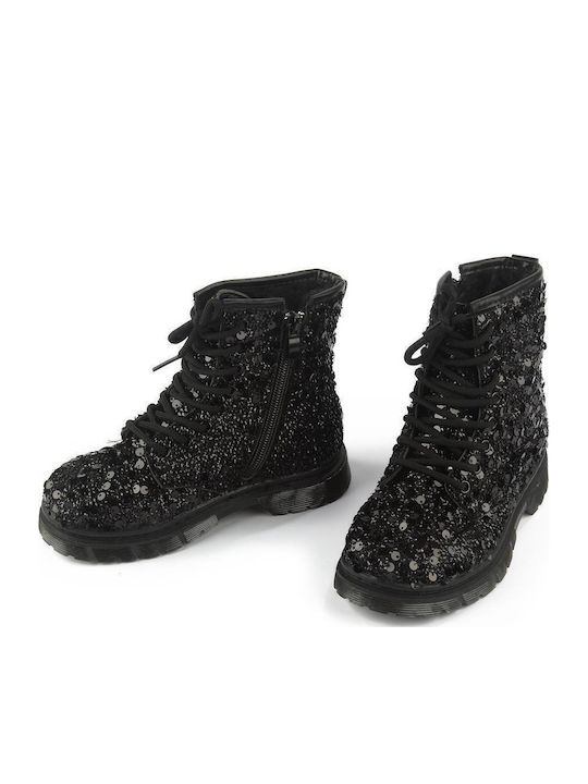 Kids Boots with Zipper Black