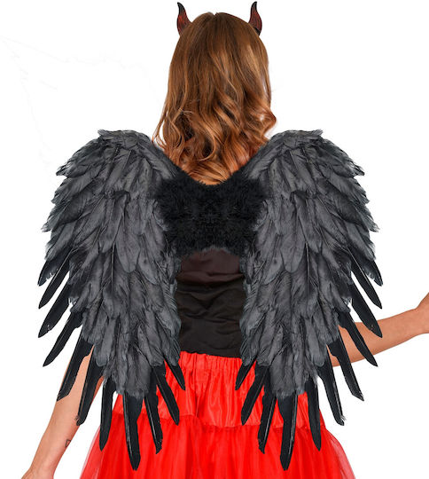 Karneval Flügel Schwarz 1Stück