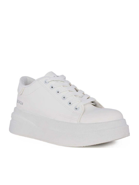 Adidași Flatforms Pentru Femei Albă