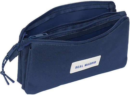 Triple Pencil Case Real Madrid C.F Navy Blue 22 X 12 X 3 Cm