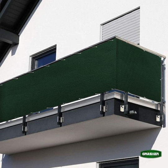 Grasher Rectangular Shade Divider Green With Hoop 0.9x6m 160gr/m²