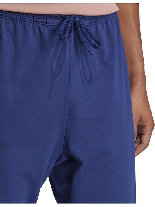 Linear Single Sweatpants with Elastic Blue
