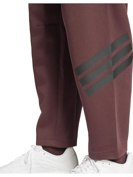 Future Icons 3-stripes Παντελόνι Φόρμας με Λάστιχο Μπορντό