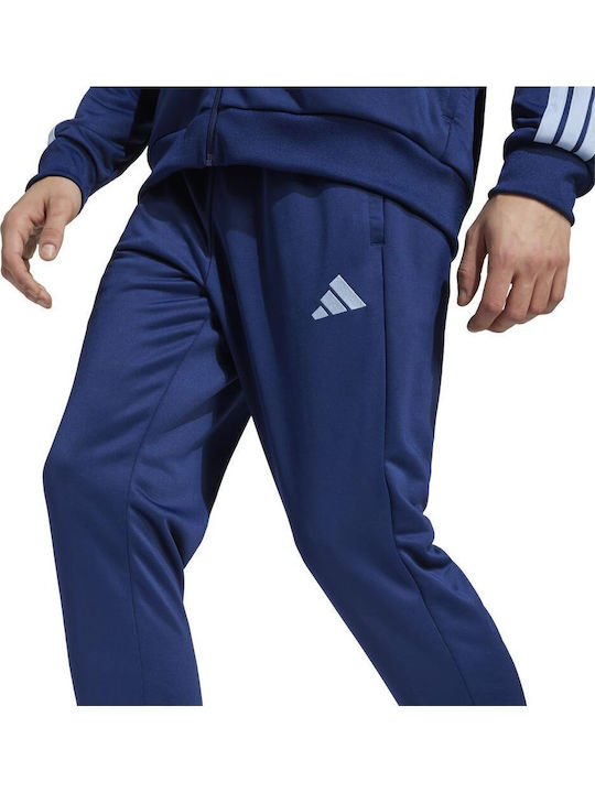 3-stripes French Terry Tracksuit Glossy with Elastic Blue
