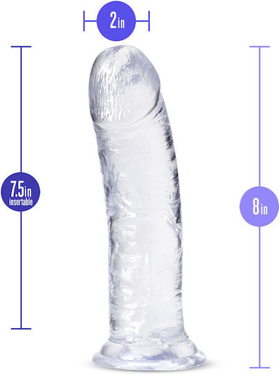 B Yours Plus Roar N' Ride Dildo realist Cu ventuză Transparent 20cm