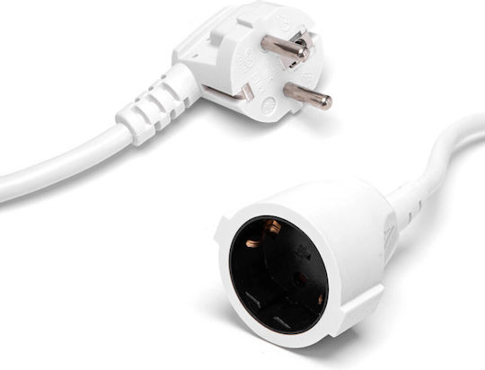 Aigostar Cablu de prelungire cu role cu lungimea de 10m Diametru 3 x 1.5mm² Albă