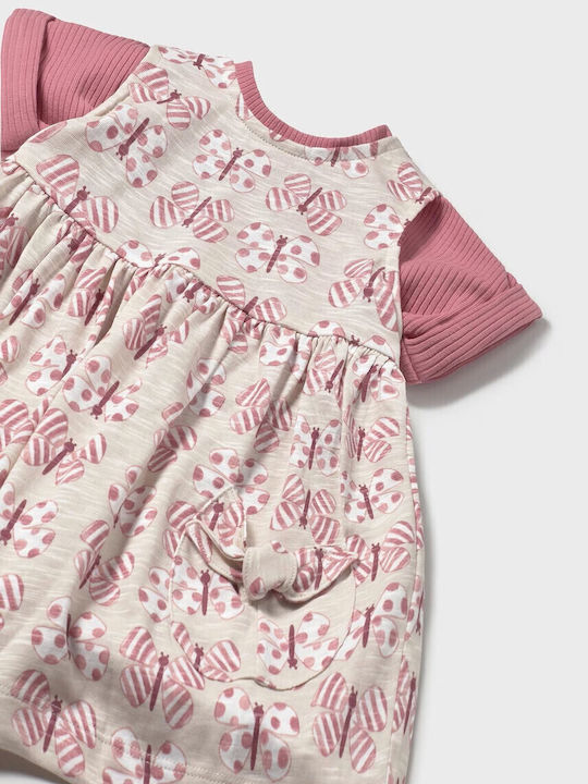 Kinderkleid Kurzärmelig Set mit Bluse Pink