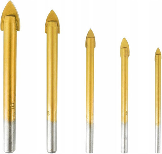 Verke Drill Carbide with Cylindrical Shank for Glass και Tiles