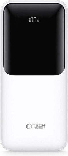Tech-Protect PB02 Power Bank 20000mAh 22.5W with 2 USB-A Ports and USB-C Port White