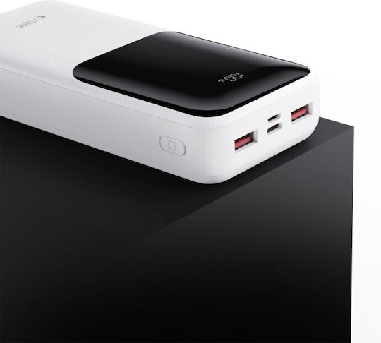 Tech-Protect PB02 Power Bank 20000mAh 22.5W with 2 USB-A Ports and USB-C Port White