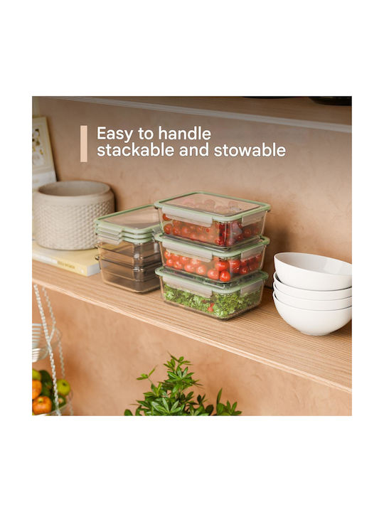 CLASSBACH Lunchbox Glas Transparent Geeignet für die Mikrowelle 7Stück