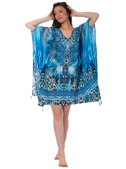 Indischer Kaftan Poncho Ar219-b Solo Me Damen Einheitsgröße 90cm X 90cm